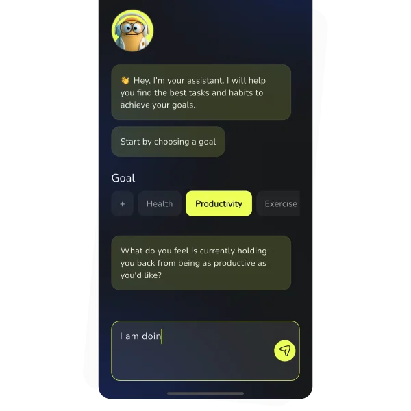 Your personal <span class="text-primary">AI habit coach</span>