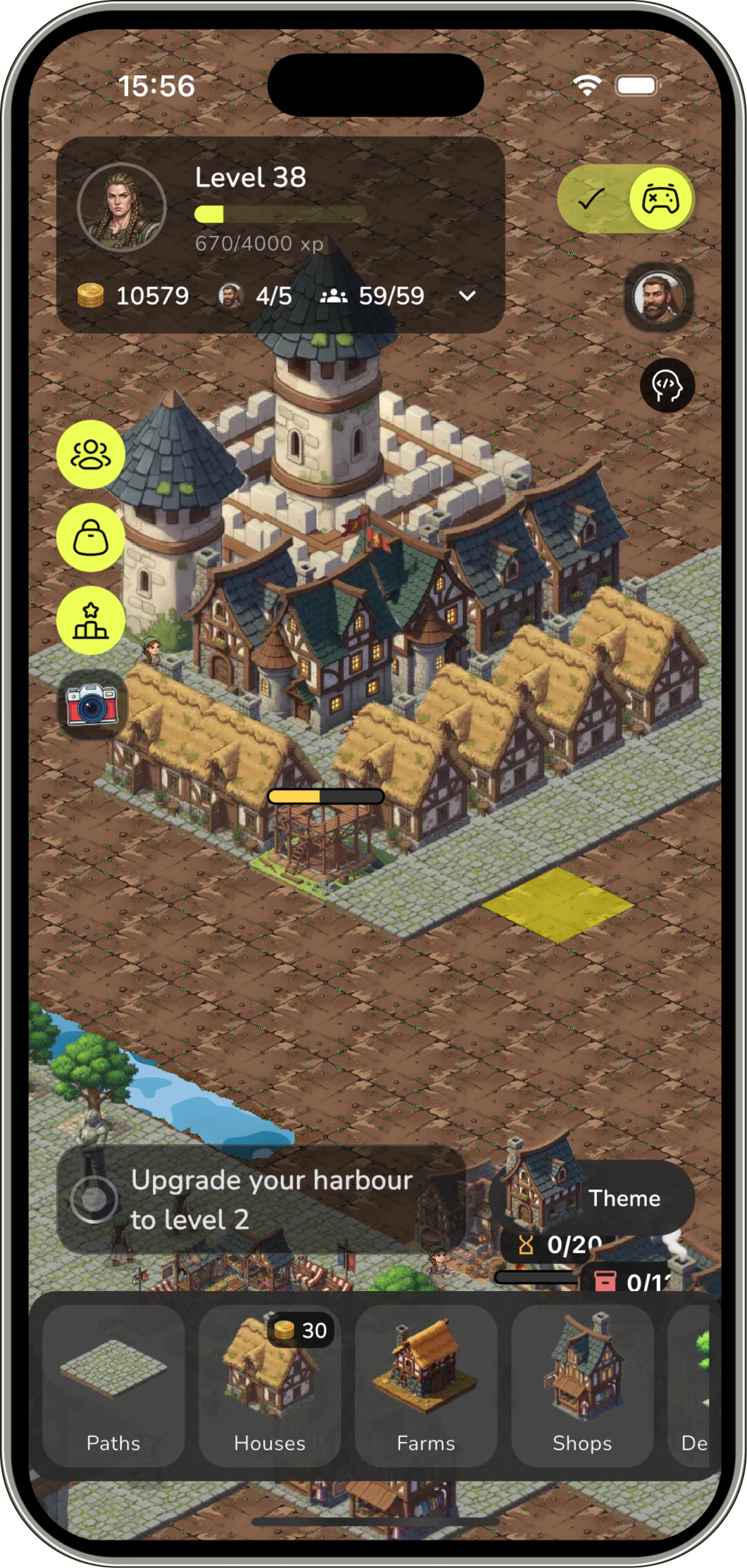 KUBBO medieval city builder screen