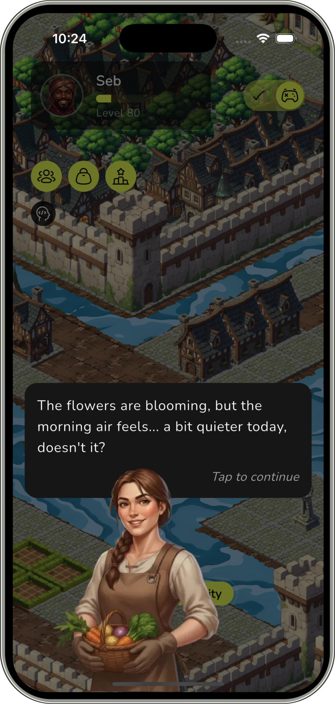 KUBBO villager dialogue screen