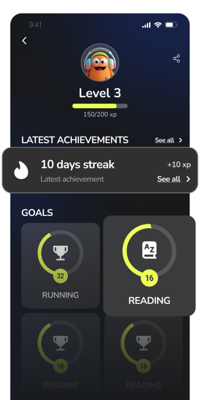 Follow your progress