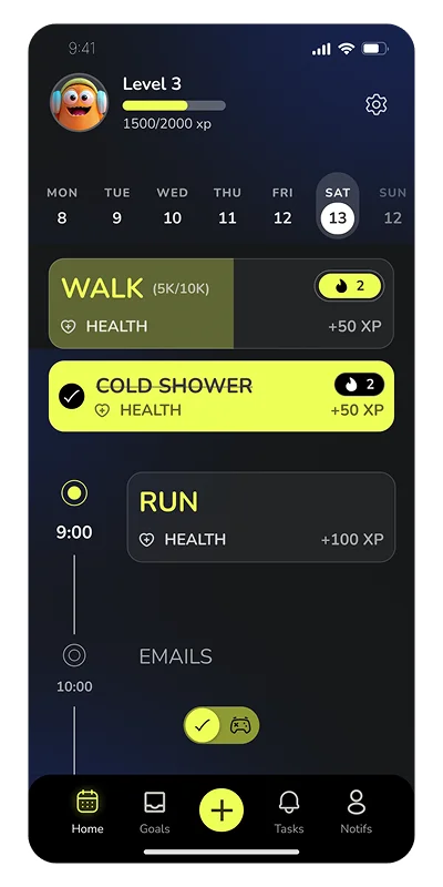 Tasks that feel like <span class="text-primary">quests</span>